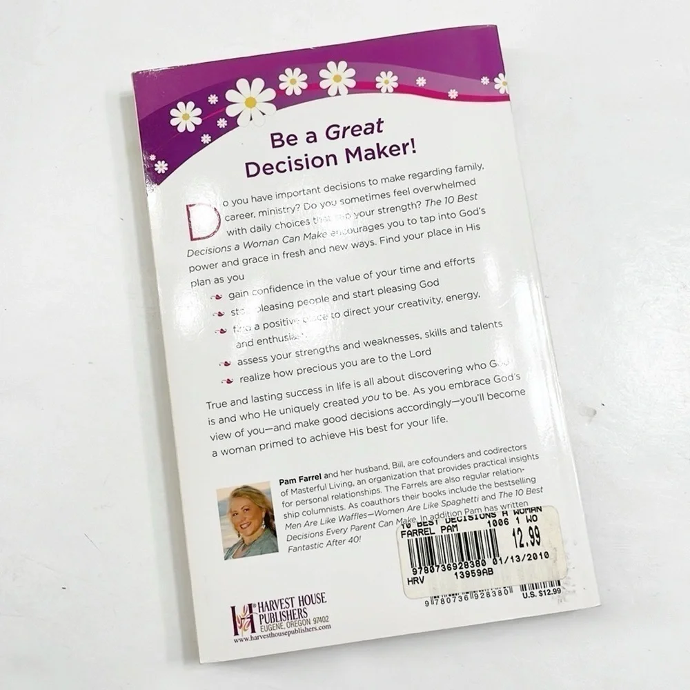 The 10 Best Decisions a Woman Can Make by Pam Farrel paperback book